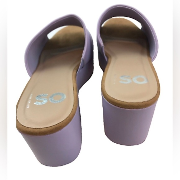 🌟HP🌟 LILAC LAVENDER Chunky Heel Mules Clogs Platform Summer Spring Picnic 90s - Picture 11 of 16